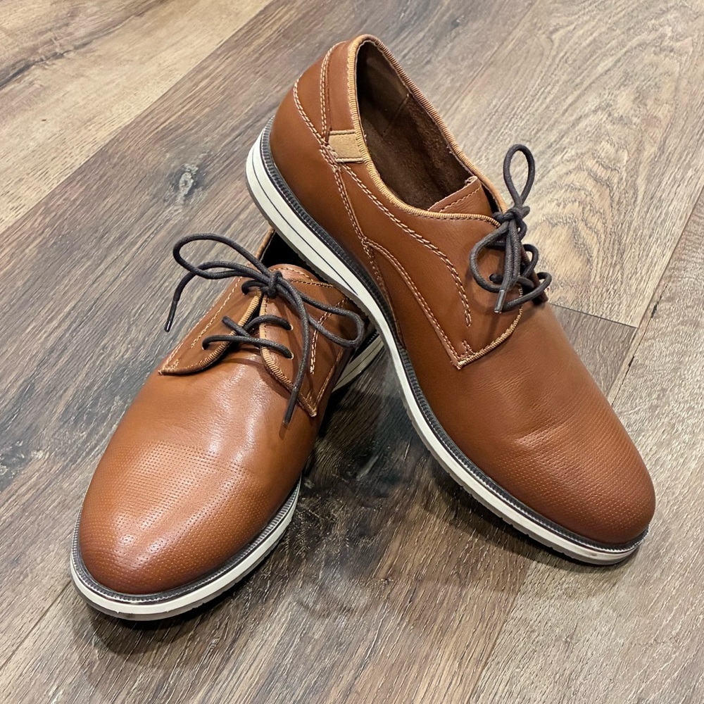 Restoration Edward Brown Leather Dress Shoes Lace-Up Size 5 Boy